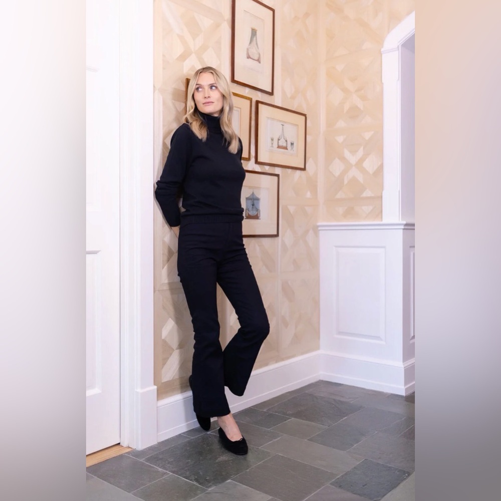 NWT Julia Amory Bell Pant Twill in Black, Size Large - Picture 2 of 14